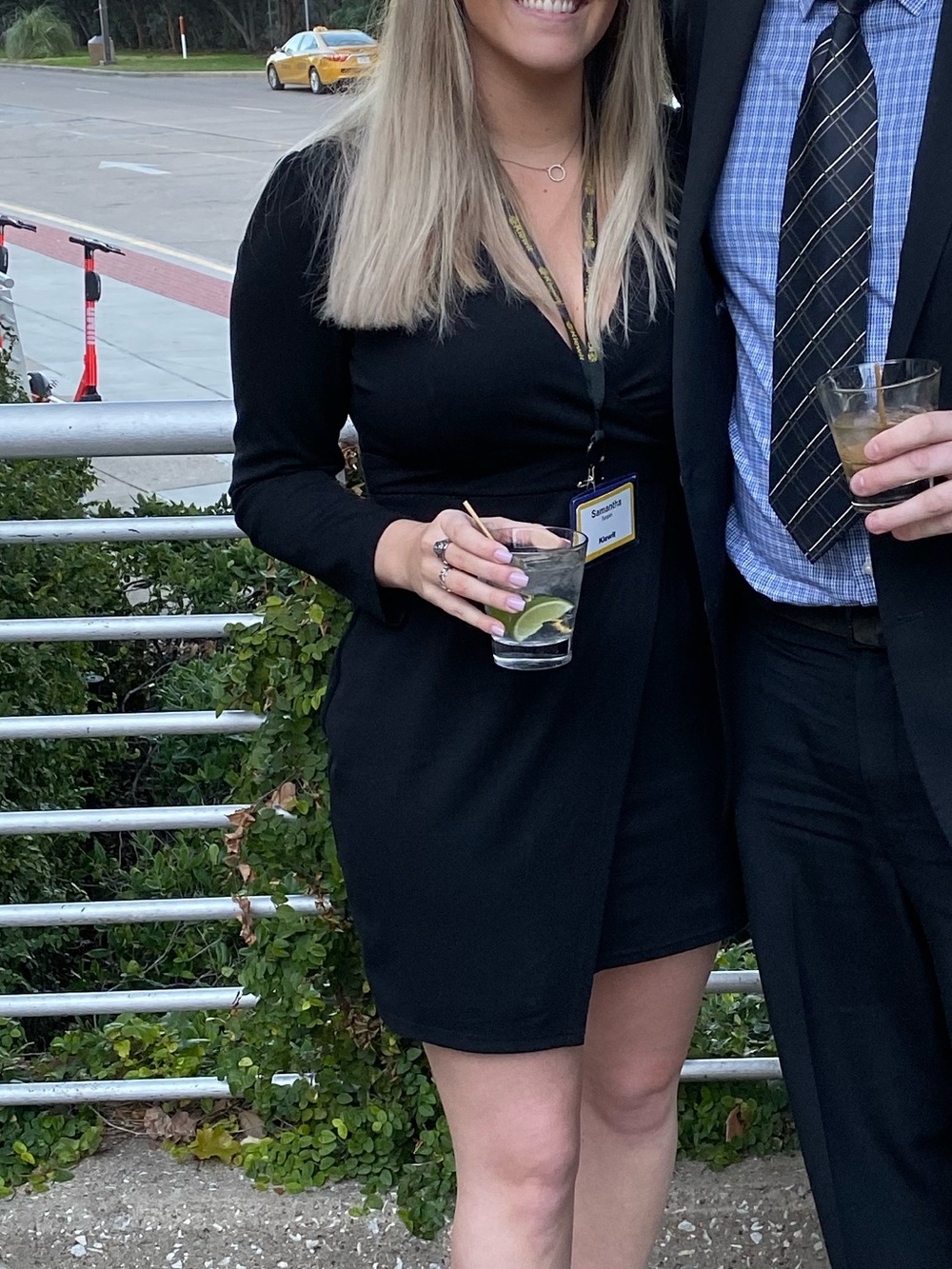 Lulus Black Faux Wrap-Front Mini Dress
